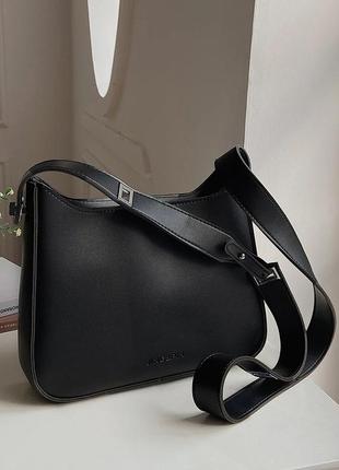 Женская сумка "сабрина" черная. сумочка через плечо черного цвета5 фото