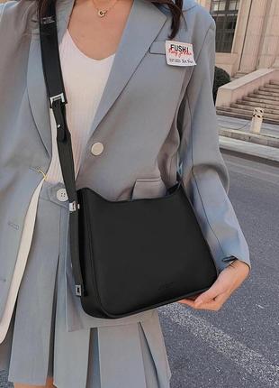 Женская сумка "сабрина" черная. сумочка через плечо черного цвета3 фото