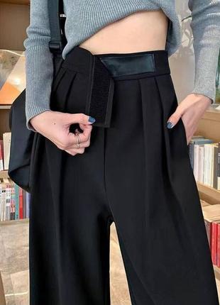 Стильні класичні базові брюки штани палаццо6 фото