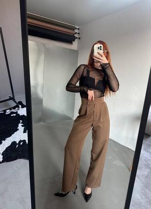 Стильні класичні базові брюки штани палаццо4 фото