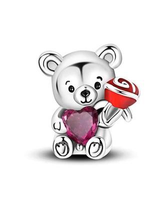 🛍️ шарм 🐻 медвежонок с ❤️сердцем и розой 🌹