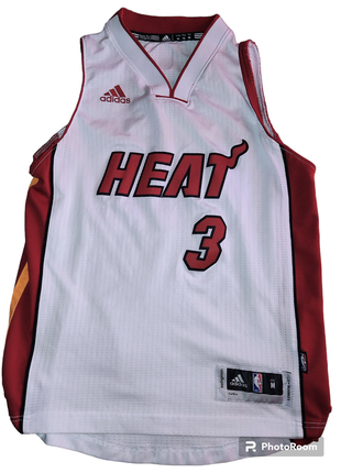 Подростковая баскетбольная майка adidas nba miami heat, wade2 фото