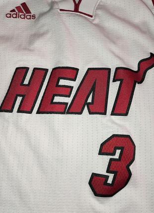 Подростковая баскетбольная майка adidas nba miami heat, wade5 фото