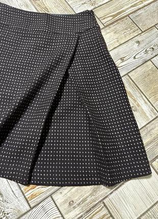 Фактурная шерстяная юбка со складкой olive des olive2 фото