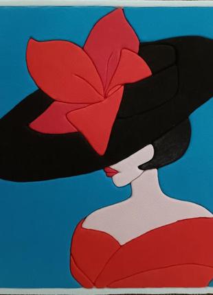 Картина кінусайга дама в капелюсі