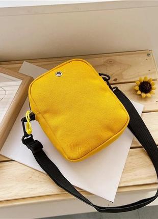 Женская сумка "ромашетка" желтая. сумочка через плечо желтого цвета7 фото