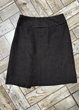 Фактурная шерстяная юбка со складкой olive des olive6 фото