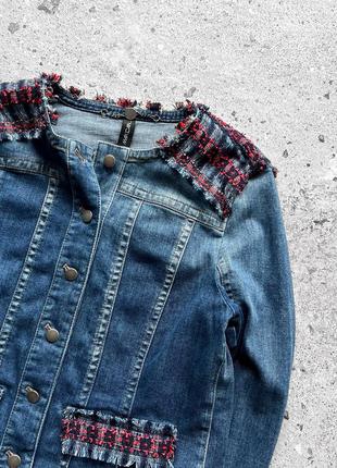 Marc cain women’s blue denim jean jacket жіноча джинсовка, джинсова куртка4 фото