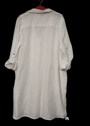 Длинная рубашка белого цвета от бренда papaya3 фото