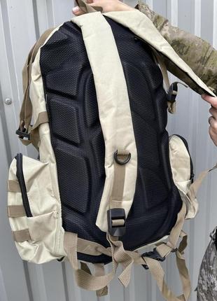 Тактичний рюкзак світлий бежевий з косою кишенею `gr`7 фото