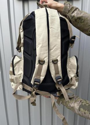Тактичний рюкзак світлий бежевий з косою кишенею `gr`5 фото