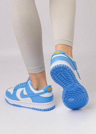 Nike sb dunk low prm white blue yellow3 фото