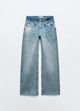 Прямые джинсы z1975 full length с высокой посадкой и двойным поясом5 фото