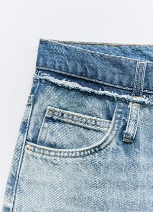 Прямые джинсы z1975 full length с высокой посадкой и двойным поясом7 фото