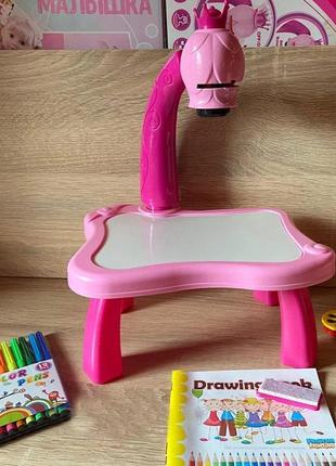Стол для рисования детский с проектором и доской ∙ столик для ребенка + комплект для рисования ∙ слайды –6 фото