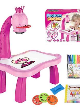 Стол для рисования детский с проектором и доской ∙ столик для ребенка + комплект для рисования ∙ слайды –3 фото