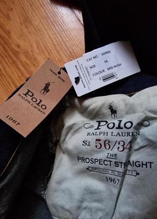 Брендові фірмові стрейчеві джинси polo by ralph lauren,оригінал,нові з бірками,дуже великий розмір 56/34.9 фото