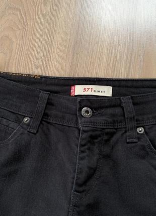 Женские оригинальные стрейч джинсы levis 571 slim fit4 фото