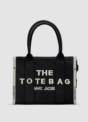 Marc jacobs small tote bag black/cream 25 х 19 х 10 см