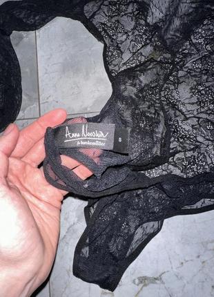 Черный сетевой боди hunkemoller с открытой спиной3 фото