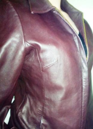 Лайковая кожаная  куртка ,42-46(12)разм.,англия.3 фото