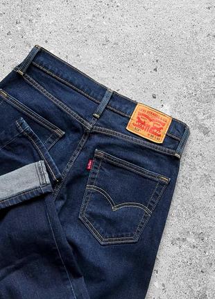 Levi’s 512 men’s blue denim jeans завужені джинси8 фото