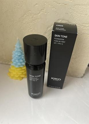 Тональная основа жидкая spf 15 cr05 kiko skin tone foundation cool rose 05