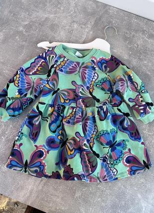 Next гарнющі сукня на флісі з метеликами 🦋6 фото
