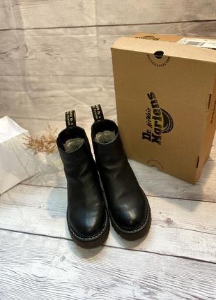 Dr martens мартинсы ботинки высокая платформа натуральная кожа зимние на меху9 фото