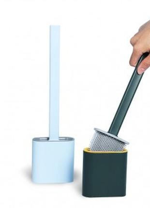 Туалетный ершик для унитаза с гнущейся силиконовой щеткой