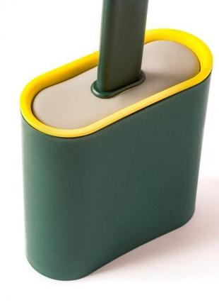 Туалетный ершик для унитаза с гнущейся силиконовой щеткой