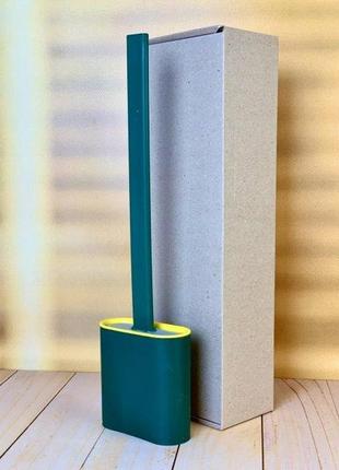 Туалетный ершик для унитаза с гнущейся силиконовой щеткой