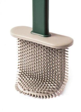 Туалетный ершик для унитаза с гнущейся силиконовой щеткой
