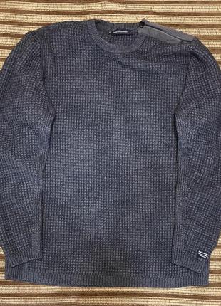 Свитер peak performance zip grey wool sweater шерстяной кофта/свитшот/балахон/толстовка
