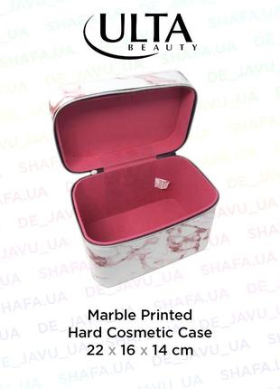 Містка косметичка ulta marble printed cosmetic case дорожній кейс для косметики3 фото