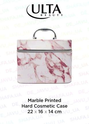 Вместительная косметичка ulta marble printed cosmetic case дорожный кейс для косметики