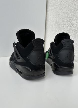 Кроссовки мужские jordan 4 retro black cat джордан блек кет черные j-10014 фото