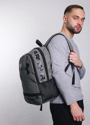 Рюкзак сірий меланж (велике лого) under armour `gr`2 фото