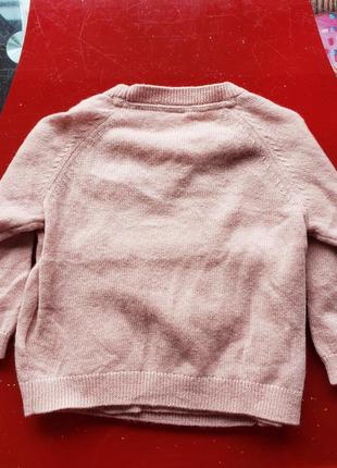H&m кашемировый свитер кофта кардиган кимоно новорожденной девочке 3-6м 62-68см3 фото