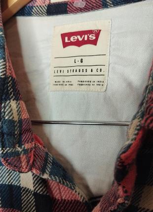 Оригинальная мужская рубашка в клетку levis l4 фото