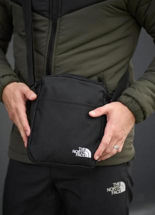 Комплект чоловічий tnf: куртка tnf чорна-хакі + штани tnf чорні. барсетка tnf у подарунок! `gr`8 фото