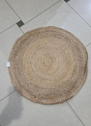 Джутовий килим, коврик - діаметр 78 см - німеччина2 фото