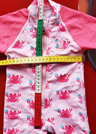 Juicy bumbles  цельный детский купальный костюм комбинезон купальник для малышей с короткими рукавами девочке 6-9-12 м 68-74-80см7 фото