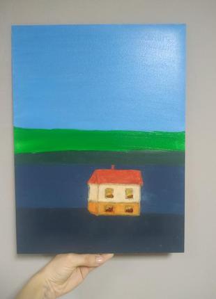 Картина «дім» олією 30*40 см