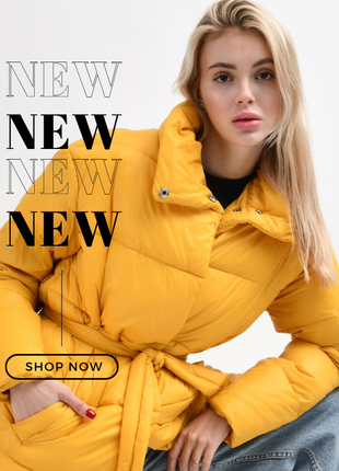 Стьобана куртка-пальто кольору манго