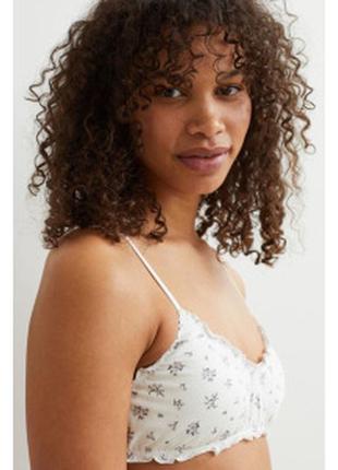 Мягкий бюстгальтер из хлопка h&m р.xl