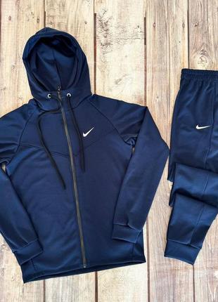 Мужской спортивный костюм nike dri fit красный с капюшоном на молнии комплект найк для спорта (b)2 фото