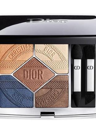 Палетка теней для век dior 5 couleurs couture eyeshadow palette 233 - eden-roc, limited edition