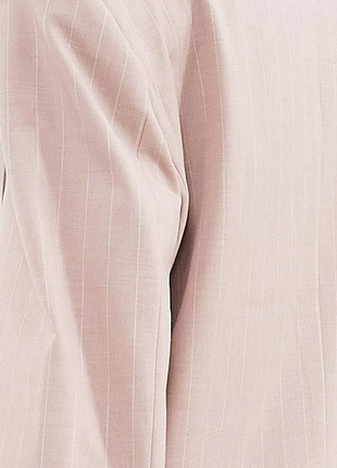 Блейзер та штани asos edition single breasted blazer in dusty pink pinstripe6 фото