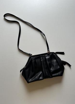 Черная сумка кросс-боди, сумка на плечо accestoires